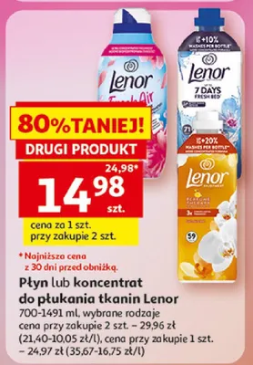 Płyn do płukania tkanin Lenor promocja w Auchan