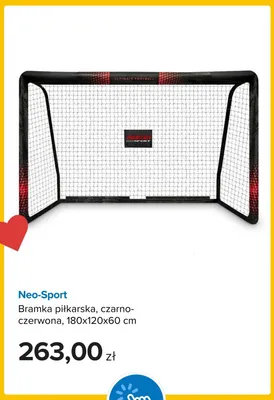 Bramka piłkarska Neo-Sport czarno-czerwona promocja w Smyk