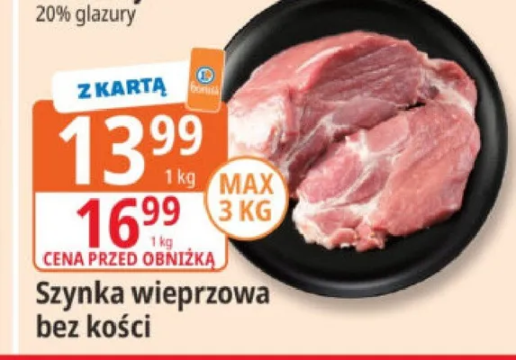 Szynka wieprzowa bez kości promocja w Leclerc