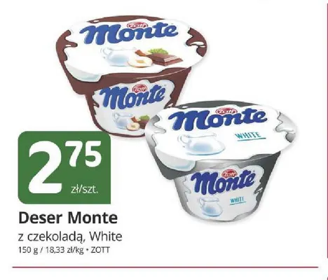 Deser Monte z czekoladą promocja w Marketvita