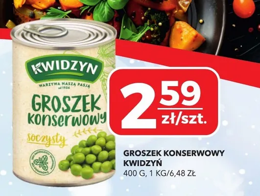 Groszek konserwowy Kwidzyn korycański promocja w Top Market