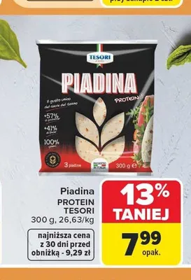 Piadina Protein Tesori promocja w Carrefour