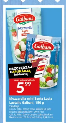 Mozzarella mini Santa Lucia Lactalis Galbani promocja w Twój Market