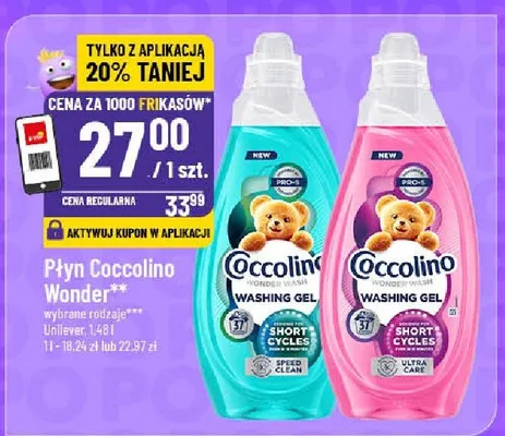 Płyn Coccolino Wonder różne rodzaje promocja w POLOmarket