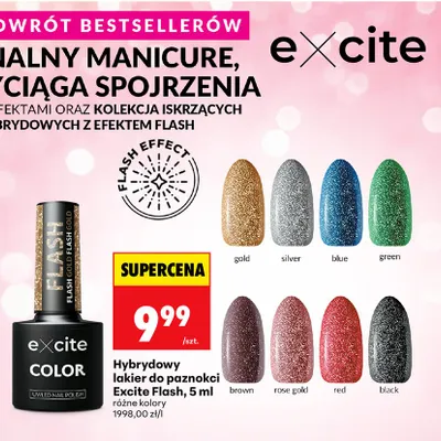 Hybrydowy lakier do paznokci Flash różne kolory promocja w Biedronka