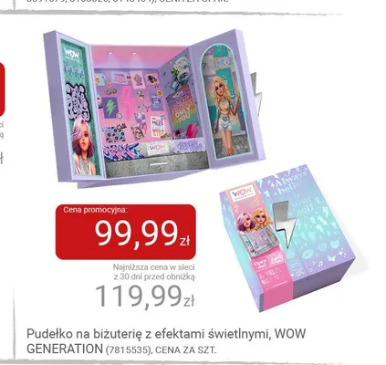 Pudełko na biżuterię z efektami świetlnymi Wow Generation promocja w Smyk