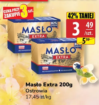 Masło Extra Ostrowia 82% tłuszczu promocja w API Market