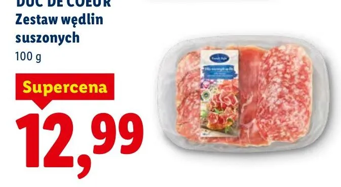 Zestaw wędlin suszonych promocja w Lidl