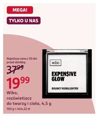 Rozświetlacz do twarzy i ciała Wibo promocja w Rossmann