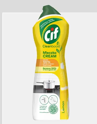 Mleczko do czyszczenia Cif Cleanboost Cream Lemon promocja w Rossmann