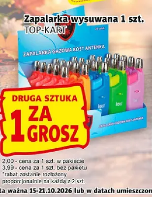Zapalarka wysuwana Top-Kart promocja w Prim Market
