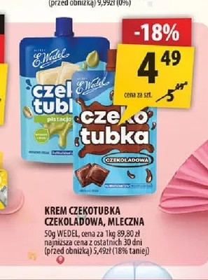 Krem Czekotubka Mleczna E.Wedel promocja w Arhelan