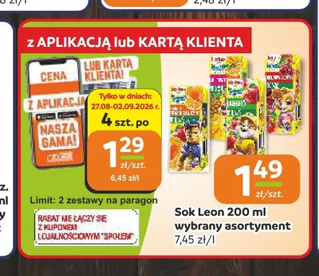 Sok Leon promocja w Społem Częstochowa