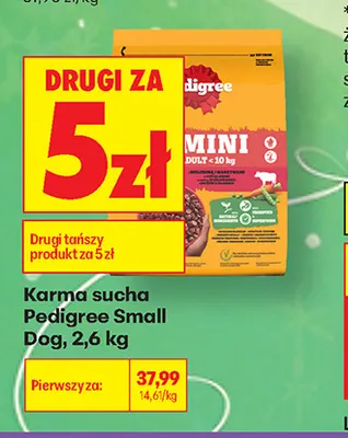 Karma sucha Pedigree Small Dog promocja w Biedronka