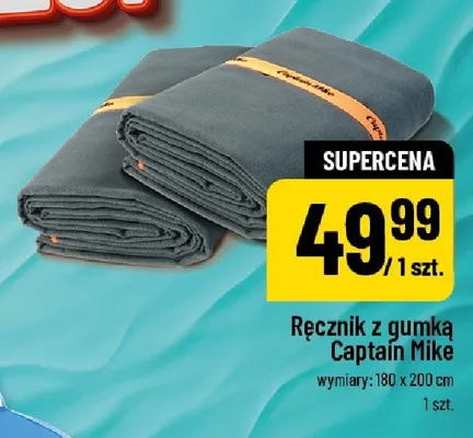 Ręcznik z gumką Captain Mike 180x200 cm promocja w POLOmarket