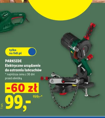 Elektryczne urządzenie do ostrzenia łańcuchów Parkside promocja w Lidl