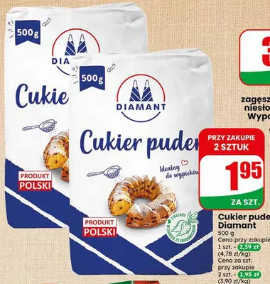 Cukier puder Diamant promocja w Dino