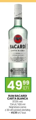 Rum Bacardi Carta Blanca promocja w Twój Market