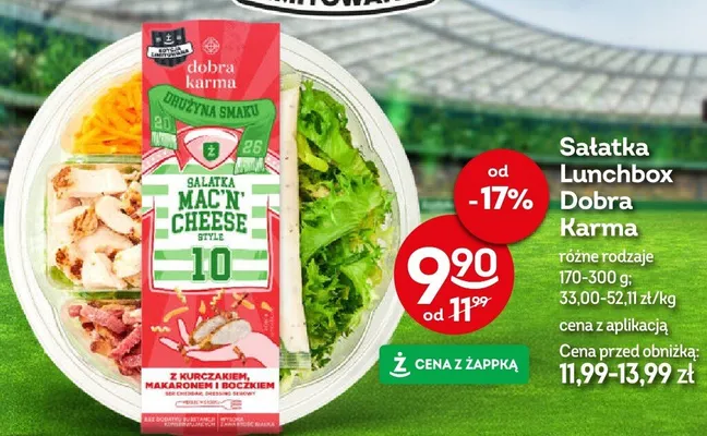 Sałatka Lunchbox Dobra Karma Mac'n' Cheese Style promocja w Żabka