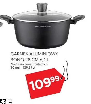 Garnek aluminiowy Bono 28cm 6,1l promocja w Stokrotka