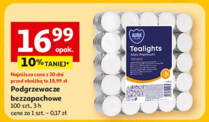 Podgrzewacze bezzapachowe promocja w Auchan