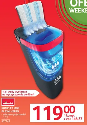 Komplet MOP płaski H2PRO Vileda promocja w Selgros