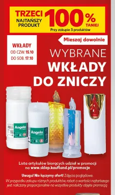 Wkłady do zniczy promocja w Kaufland