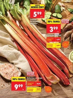 Rabarbar na wagę polski promocja w Biedronka