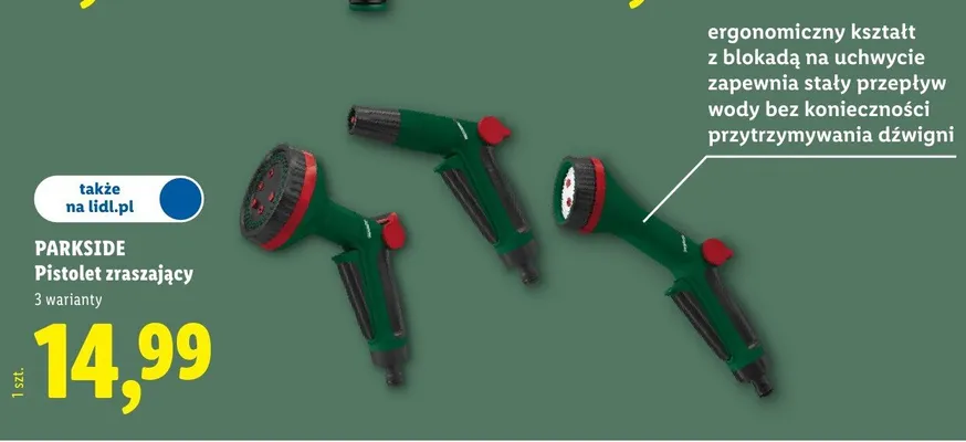 Pistolet zraszający PARKSIDE promocja w Lidl