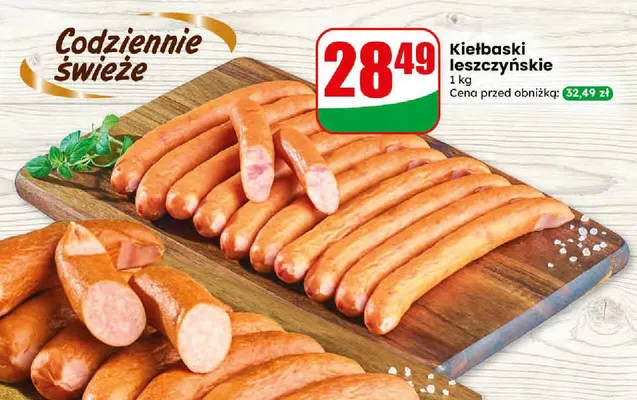 Kiełbaski leszczyńskie Agro Rydzyna promocja w Dino