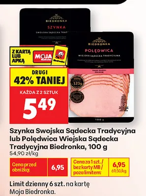 Polędwica Wiejska Sądecka Tradycyjna Biedronka promocja w Biedronka