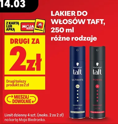 Lakier do włosów różne rodzaje promocja w Biedronka