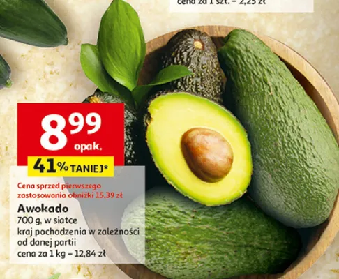 Awokado marokańskie w siatce promocja w Auchan