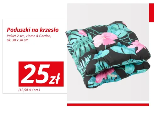 Poduszki na krzesło pakiet 2 szt. promocja w KiK