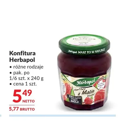 Konfitura Herbapol promocja w Makro