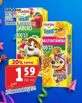 Sok Hortex Leon jabłko promocja w Prim Market