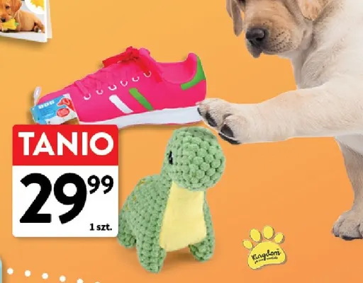 Dinozaur dla psa Kingdom promocja w Intermarche