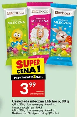 Czekolada mleczna Elitchoco promocja w Twój Market