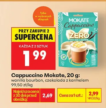 Cappuccino Mokate różne rodzaje promocja w Biedronka