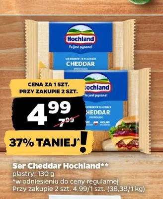 Ser cheddar plastry 130g promocja w Netto