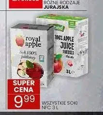 Sok jabłkowo-gruszkowy Royal Apple NFC promocja w Wafelek