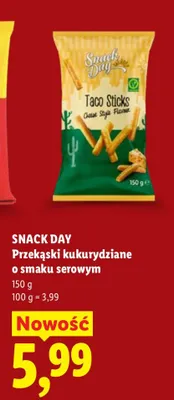 Przekąski kukurydziane o smaku serowym promocja w Lidl