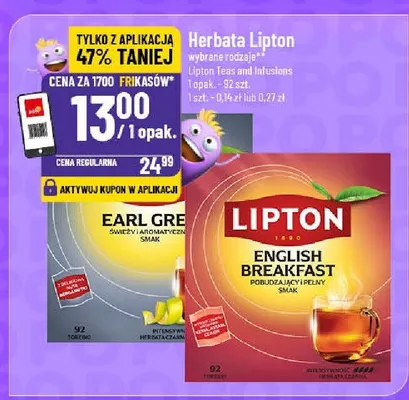 Herbata Lipton Earl Grey, English Breakfast promocja w POLOmarket