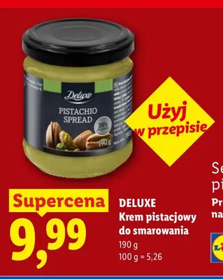 Krem pistacjowy do smarowania Deluxe promocja w Lidl