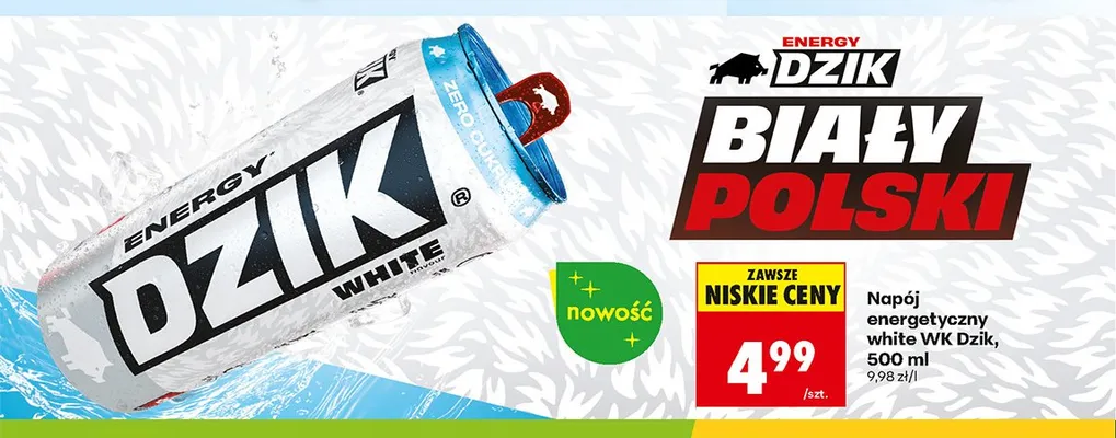 Napój energetyczny WK Dzik White promocja w Biedronka