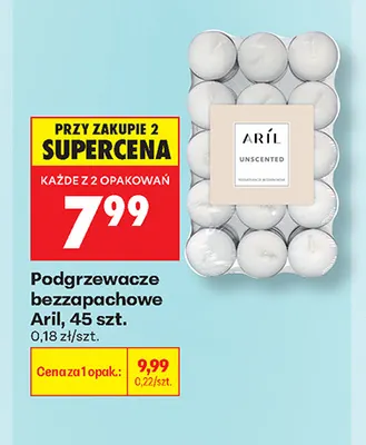 Podgrzewacze bezzapachowe Aril promocja w Biedronka