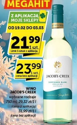 Wino Jacob's Creek wybrane rodzaje promocja w Euro Sklep