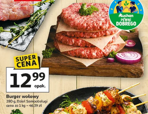 Burger wołowy promocja w Auchan