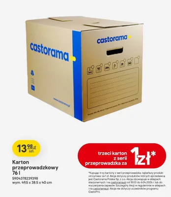 Karton przeprowadzkowy 76l promocja w Castorama