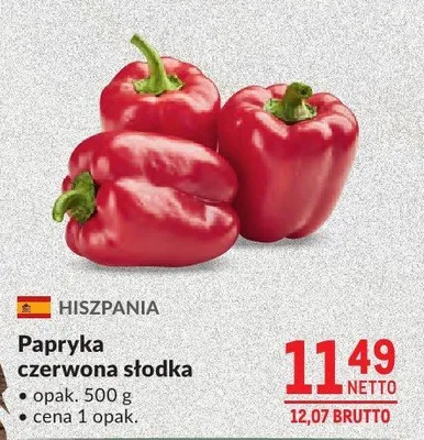 Papryka czerwona słodka promocja w Makro